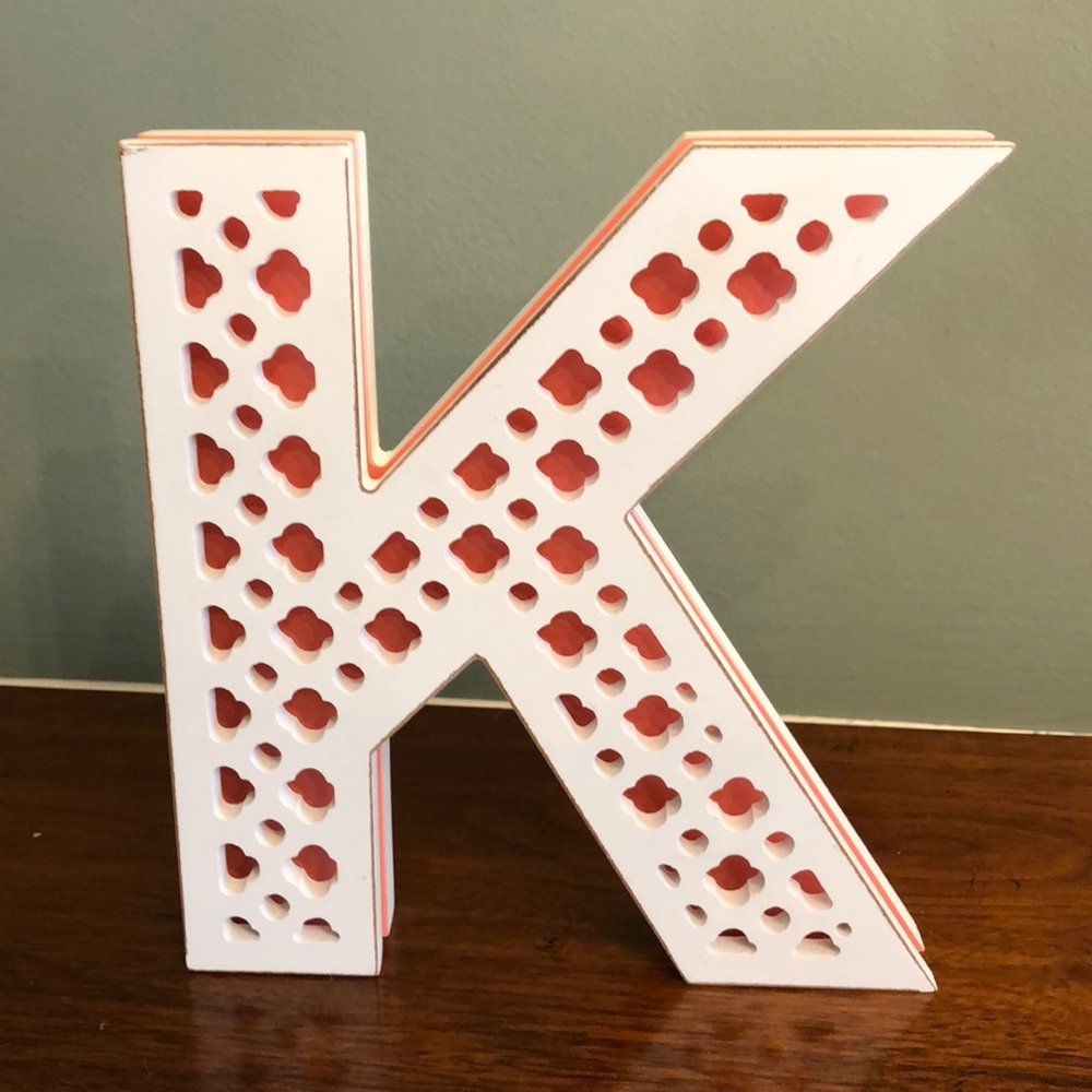 *4/$25 Decorative accent letter K